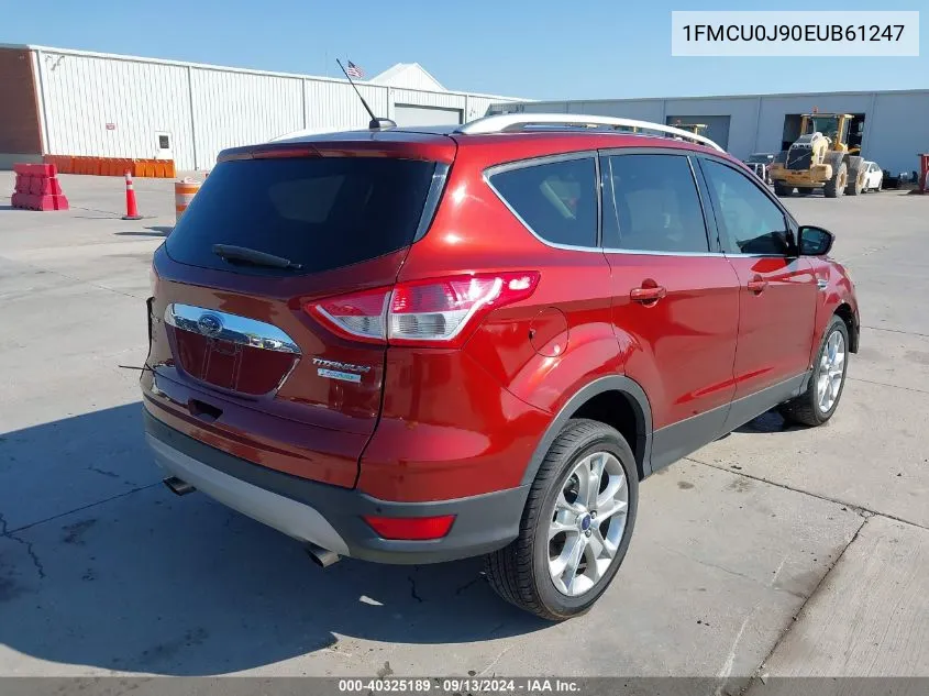 2014 Ford Escape Titanium VIN: 1FMCU0J90EUB61247 Lot: 40325189