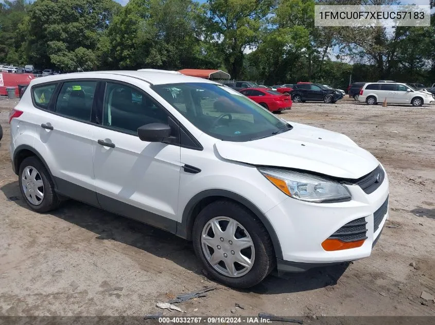 2014 Ford Escape S VIN: 1FMCU0F7XEUC57183 Lot: 40332767