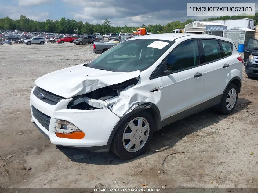 2014 Ford Escape S VIN: 1FMCU0F7XEUC57183 Lot: 40332767