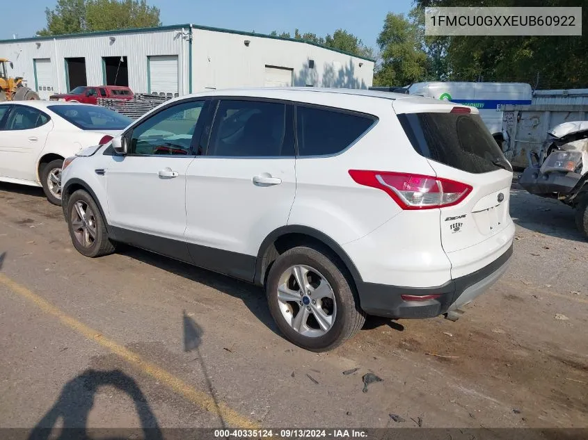 1FMCU0GXXEUB60922 2014 Ford Escape Se