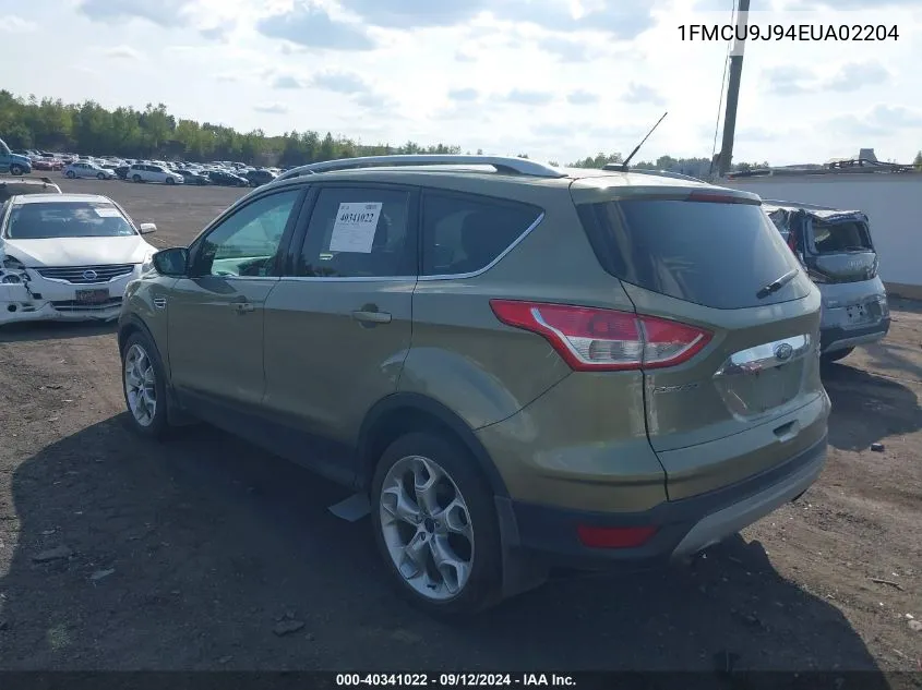 2014 Ford Escape Titanium VIN: 1FMCU9J94EUA02204 Lot: 40341022