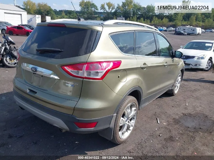 2014 Ford Escape Titanium VIN: 1FMCU9J94EUA02204 Lot: 40341022