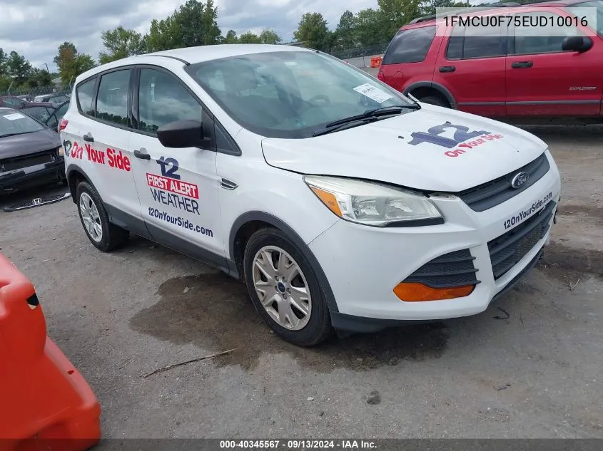 2014 Ford Escape S VIN: 1FMCU0F75EUD10016 Lot: 40345567