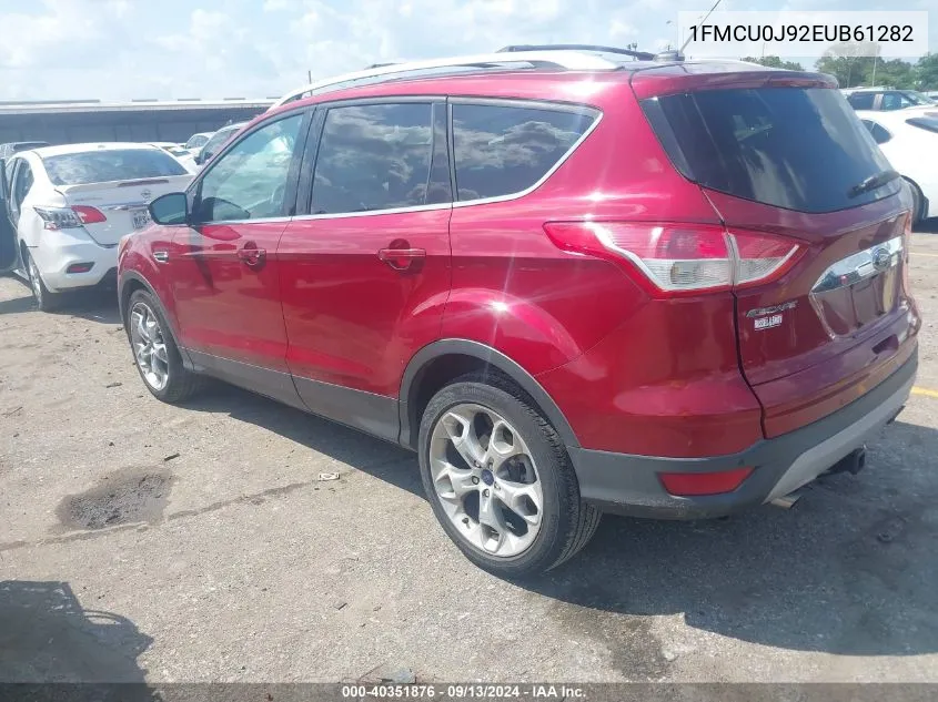 2014 Ford Escape Titanium VIN: 1FMCU0J92EUB61282 Lot: 40351876