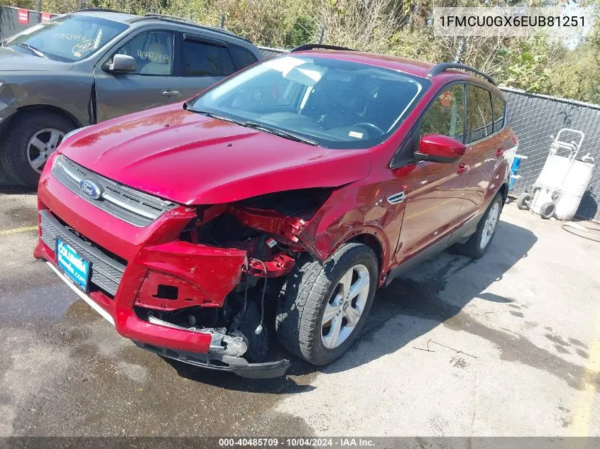 2014 Ford Escape Se VIN: 1FMCU0GX6EUB81251 Lot: 40485709