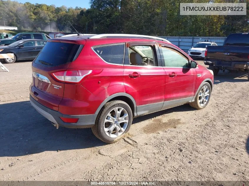 2014 Ford Escape Titanium VIN: 1FMCU9JXXEUB78222 Lot: 40515704