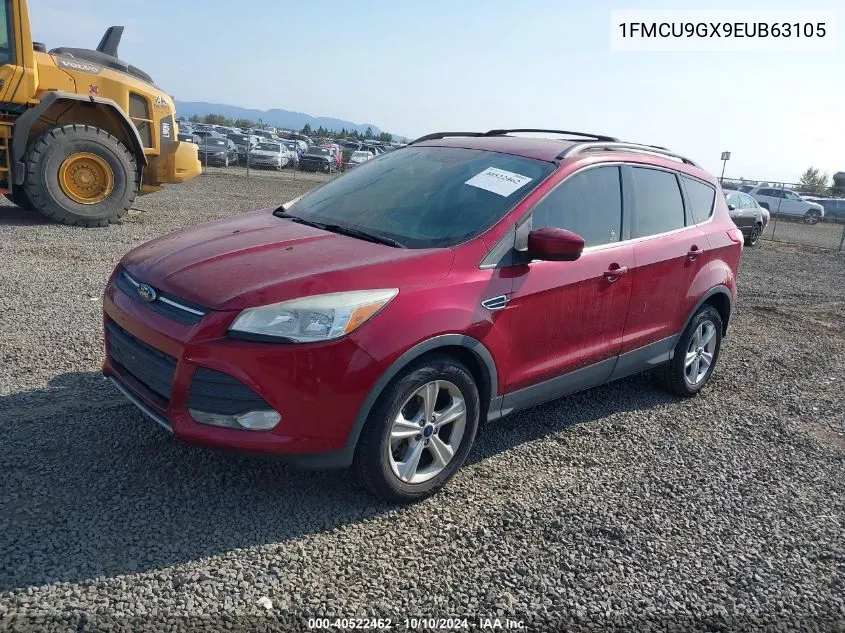 2014 Ford Escape Se VIN: 1FMCU9GX9EUB63105 Lot: 40522462