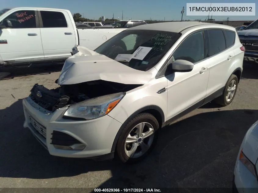 2014 Ford Escape Se VIN: 1FMCU0GX3EUB62012 Lot: 40529366