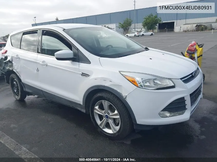 2014 Ford Escape Se VIN: 1FMCU0GX4EUD80931 Lot: 40545641