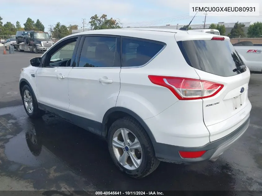 2014 Ford Escape Se VIN: 1FMCU0GX4EUD80931 Lot: 40545641