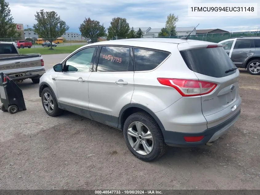 2014 Ford Escape Se VIN: 1FMCU9G94EUC31148 Lot: 40547733