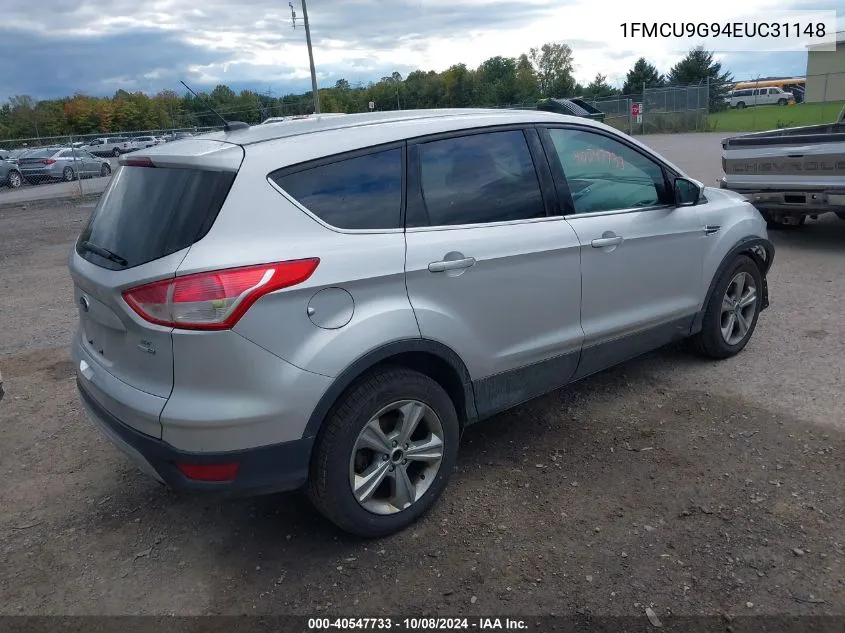 2014 Ford Escape Se VIN: 1FMCU9G94EUC31148 Lot: 40547733