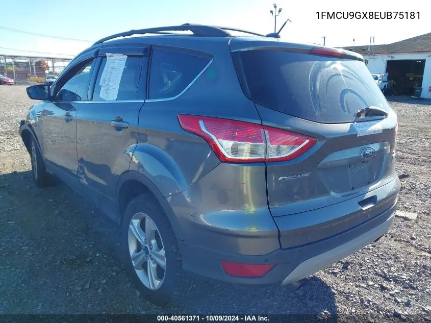 2014 Ford Escape Se VIN: 1FMCU9GX8EUB75181 Lot: 40561371