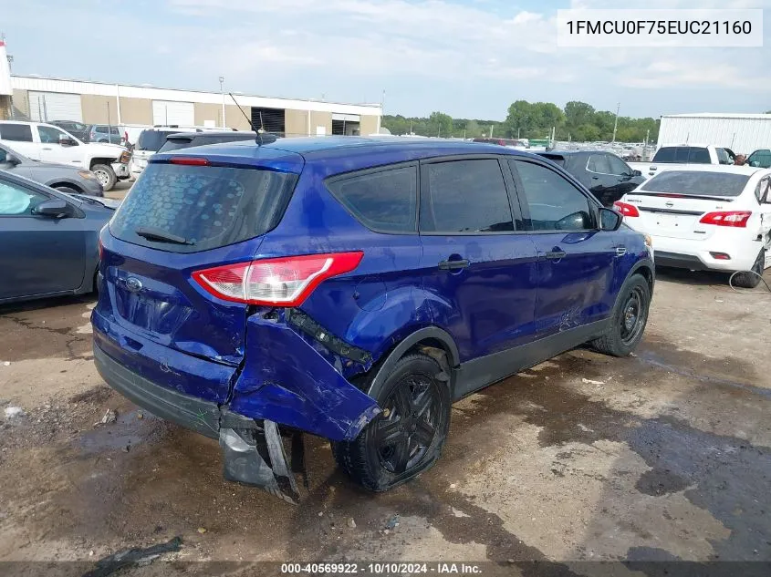 2014 Ford Escape S VIN: 1FMCU0F75EUC21160 Lot: 40569922