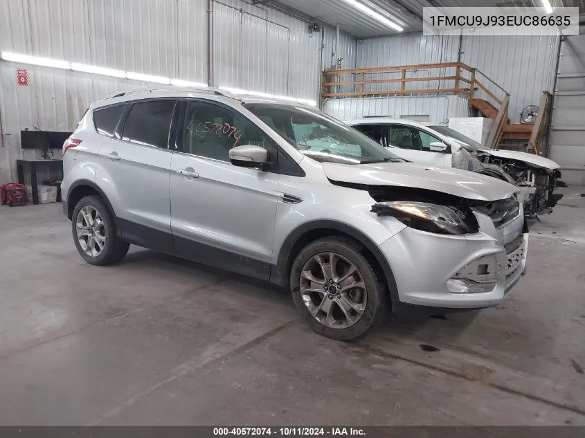 2014 Ford Escape Titanium VIN: 1FMCU9J93EUC86635 Lot: 40572074