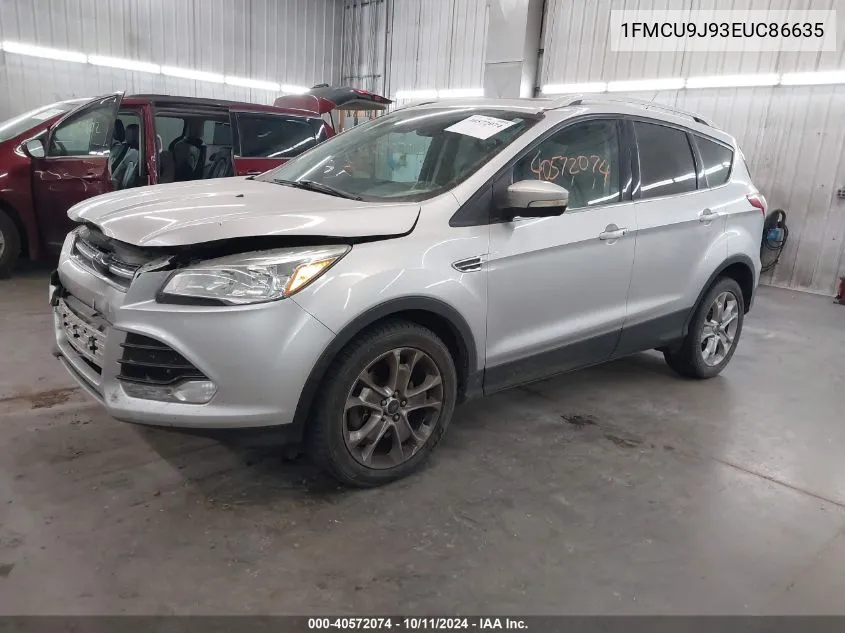 2014 Ford Escape Titanium VIN: 1FMCU9J93EUC86635 Lot: 40572074