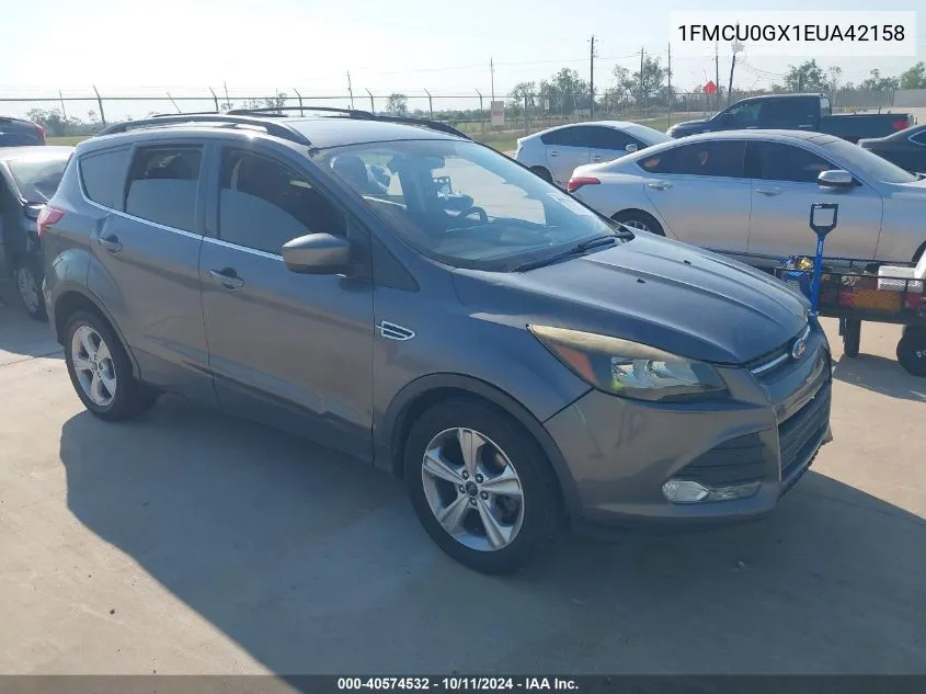 2014 Ford Escape Se VIN: 1FMCU0GX1EUA42158 Lot: 40574532