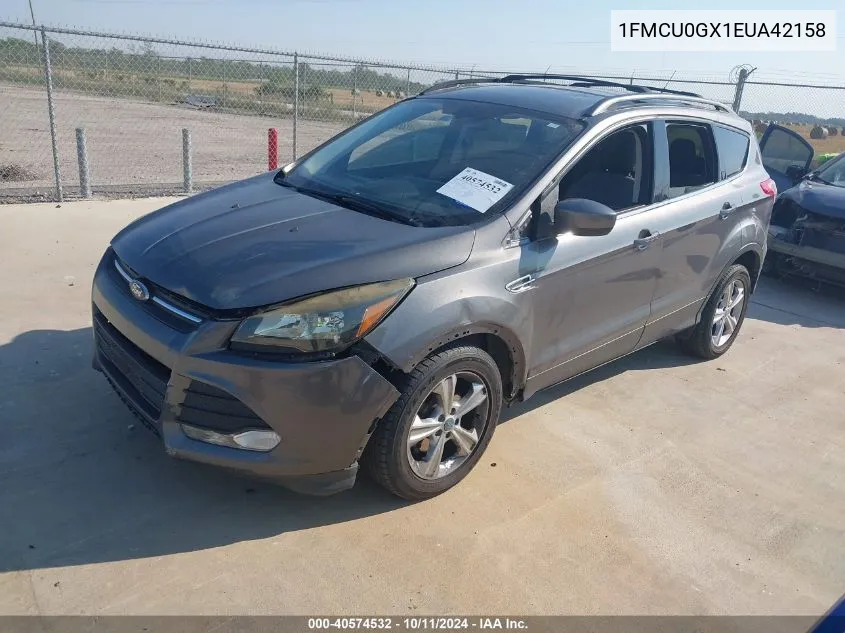 2014 Ford Escape Se VIN: 1FMCU0GX1EUA42158 Lot: 40574532