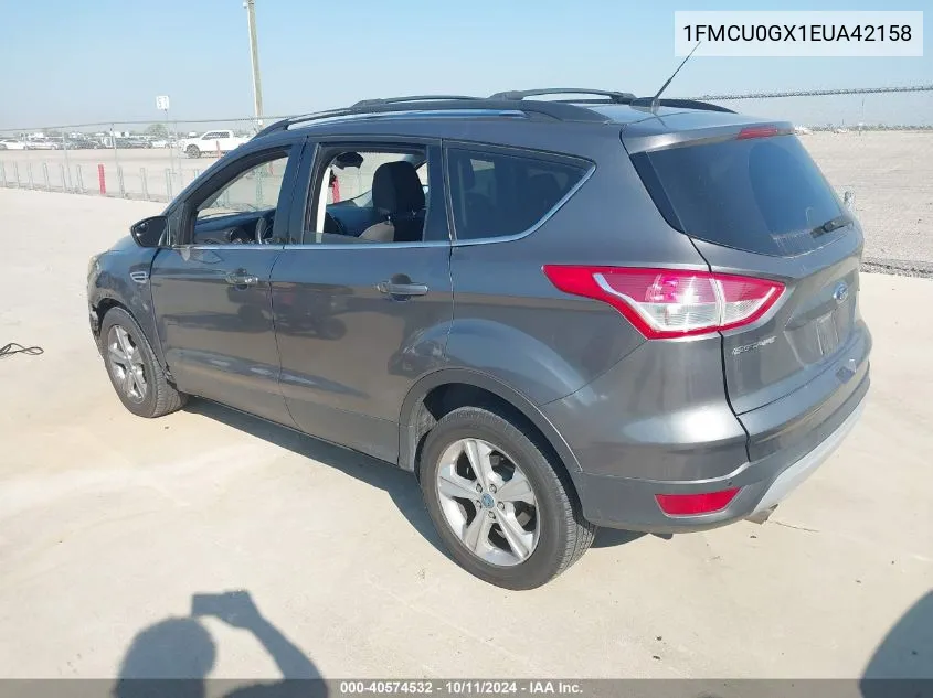 2014 Ford Escape Se VIN: 1FMCU0GX1EUA42158 Lot: 40574532