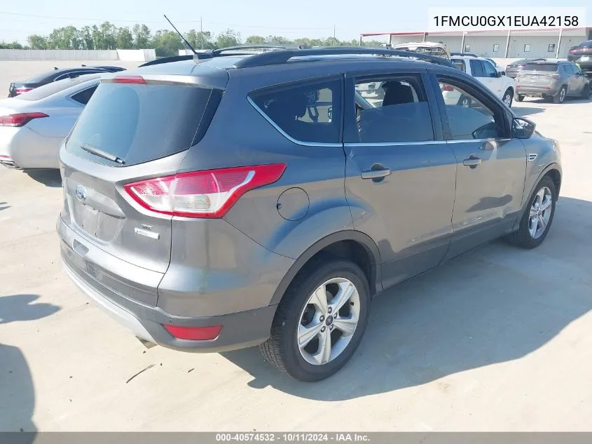 2014 Ford Escape Se VIN: 1FMCU0GX1EUA42158 Lot: 40574532