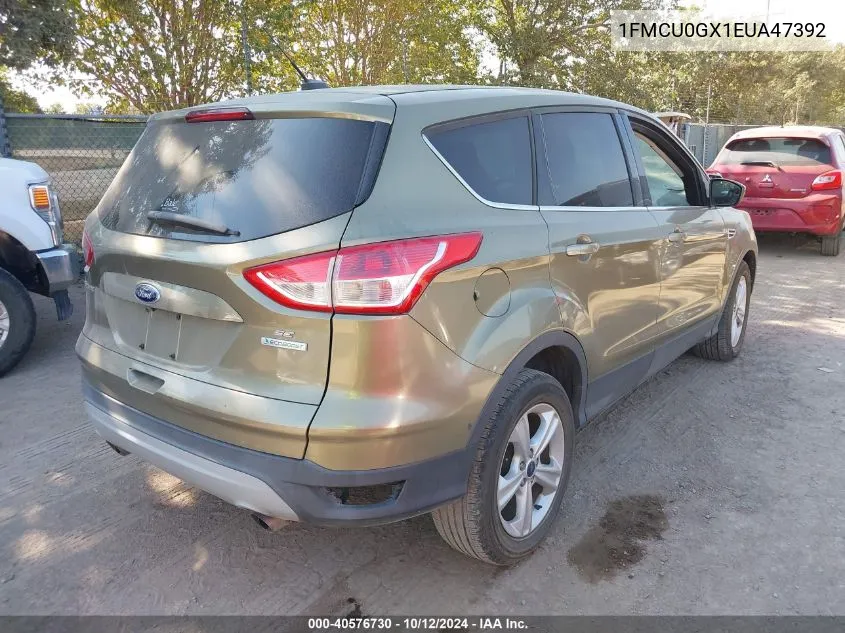 2014 Ford Escape Se VIN: 1FMCU0GX1EUA47392 Lot: 40576730