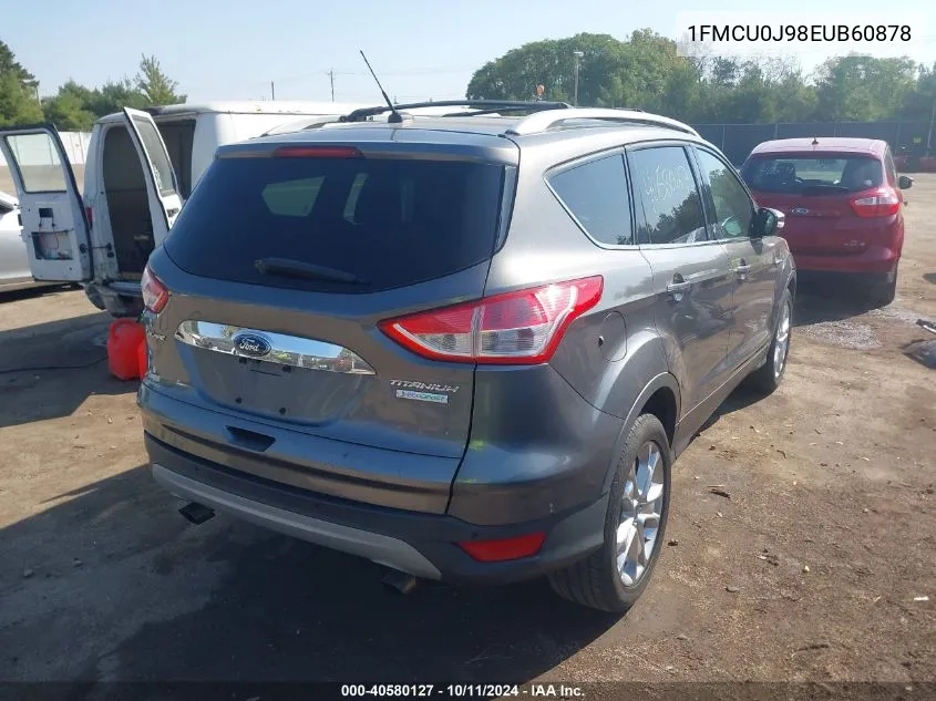 2014 Ford Escape Titanium VIN: 1FMCU0J98EUB60878 Lot: 40580127