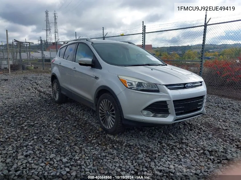 2014 Ford Escape Titanium VIN: 1FMCU9J92EUE49419 Lot: 40584958