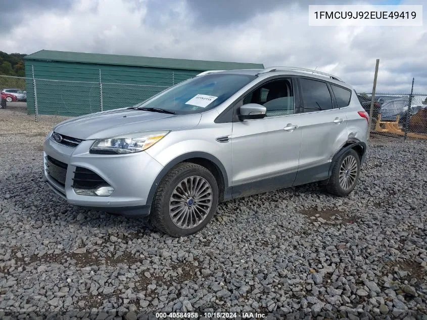 2014 Ford Escape Titanium VIN: 1FMCU9J92EUE49419 Lot: 40584958