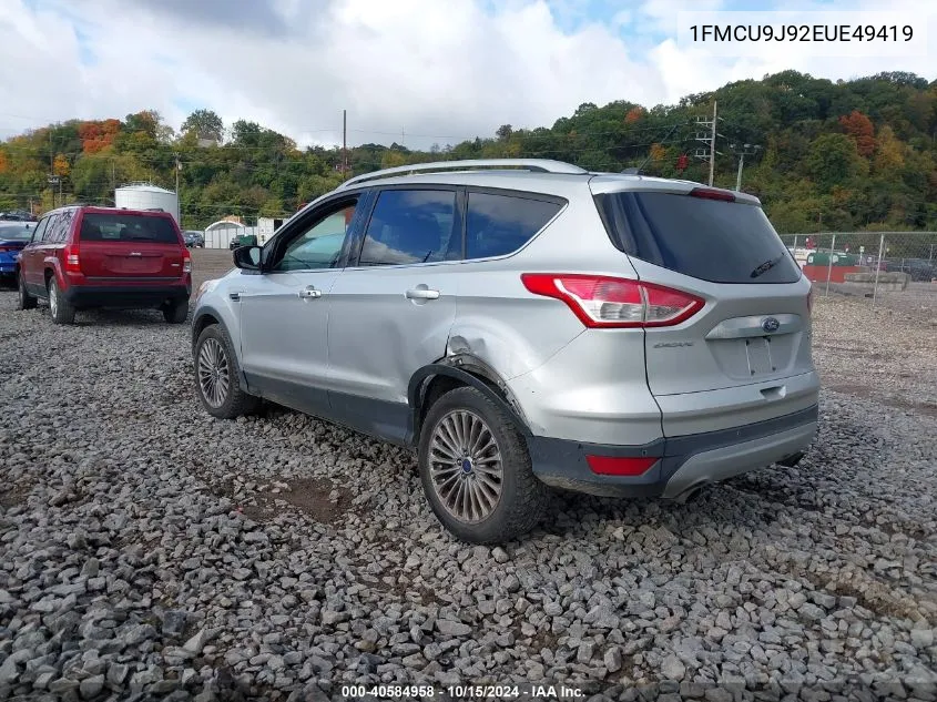 2014 Ford Escape Titanium VIN: 1FMCU9J92EUE49419 Lot: 40584958