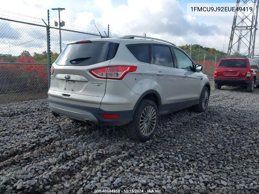 2014 Ford Escape Titanium VIN: 1FMCU9J92EUE49419 Lot: 40584958