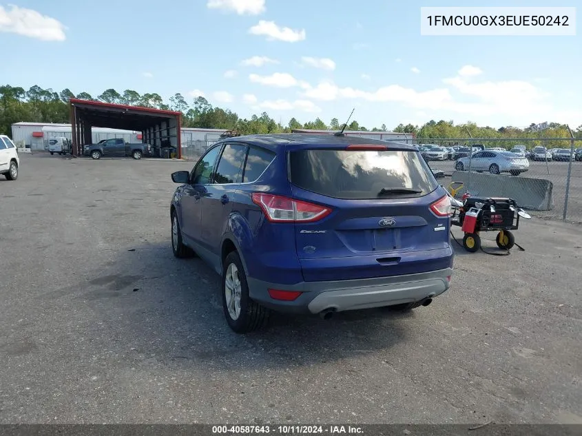 2014 Ford Escape Se VIN: 1FMCU0GX3EUE50242 Lot: 40587643