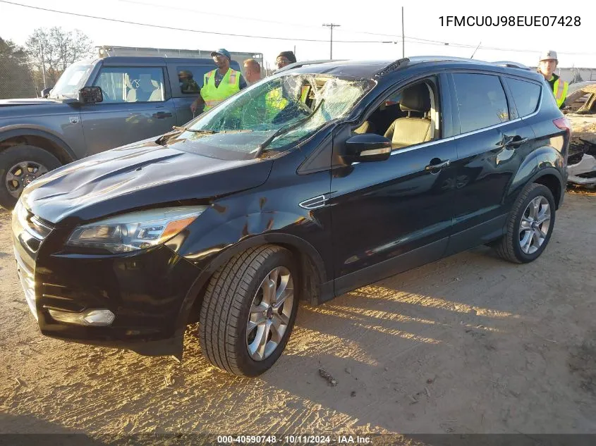 2014 Ford Escape Titanium VIN: 1FMCU0J98EUE07428 Lot: 40590748