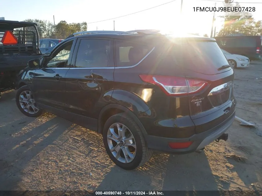 2014 Ford Escape Titanium VIN: 1FMCU0J98EUE07428 Lot: 40590748