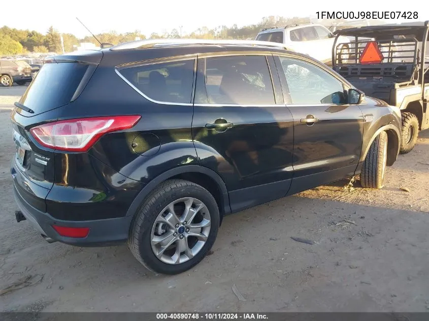 2014 Ford Escape Titanium VIN: 1FMCU0J98EUE07428 Lot: 40590748