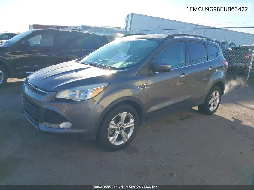 2014 Ford Escape Se VIN: 1FMCU9G98EUB63422 Lot: 40595511