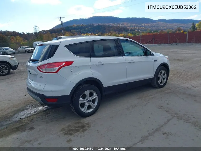 2014 Ford Escape Se VIN: 1FMCU9GX0EUB53062 Lot: 40602450