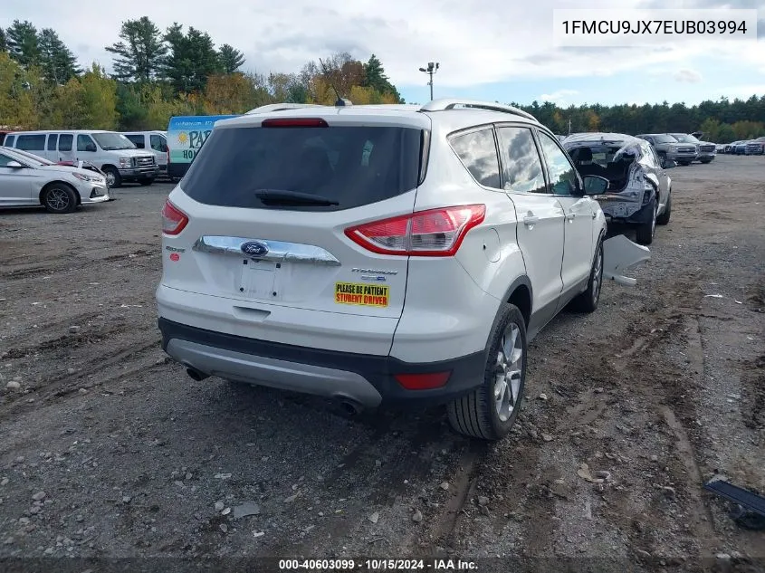 2014 Ford Escape Titanium VIN: 1FMCU9JX7EUB03994 Lot: 40603099