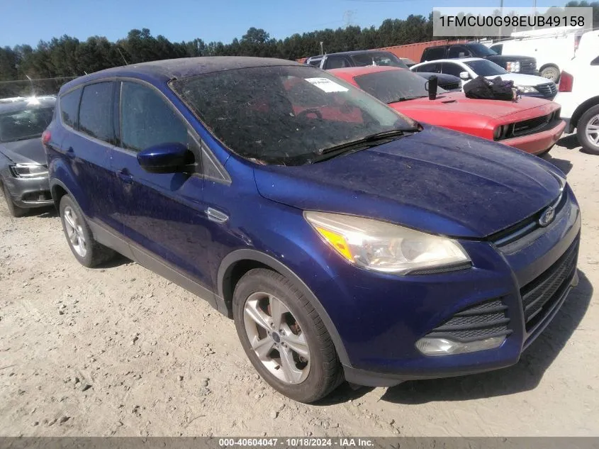 2014 Ford Escape Se VIN: 1FMCU0G98EUB49158 Lot: 40604047