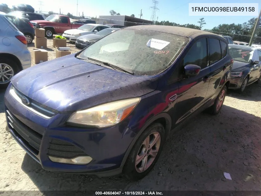 2014 Ford Escape Se VIN: 1FMCU0G98EUB49158 Lot: 40604047