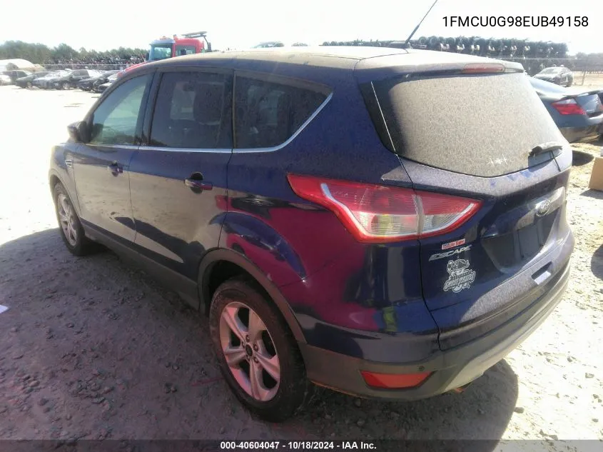 2014 Ford Escape Se VIN: 1FMCU0G98EUB49158 Lot: 40604047