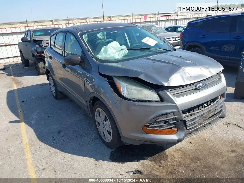 2014 Ford Escape S VIN: 1FMCU0F71EUC51577 Lot: 40608934