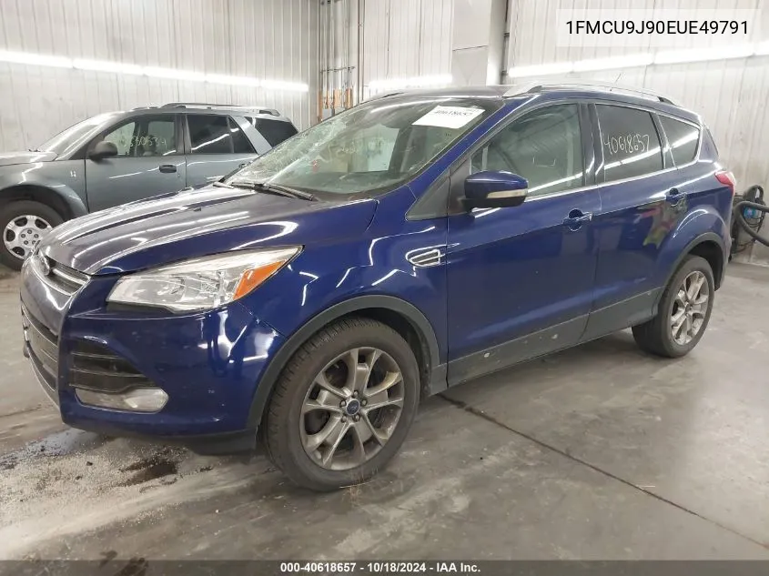 2014 Ford Escape Titanium VIN: 1FMCU9J90EUE49791 Lot: 40618657