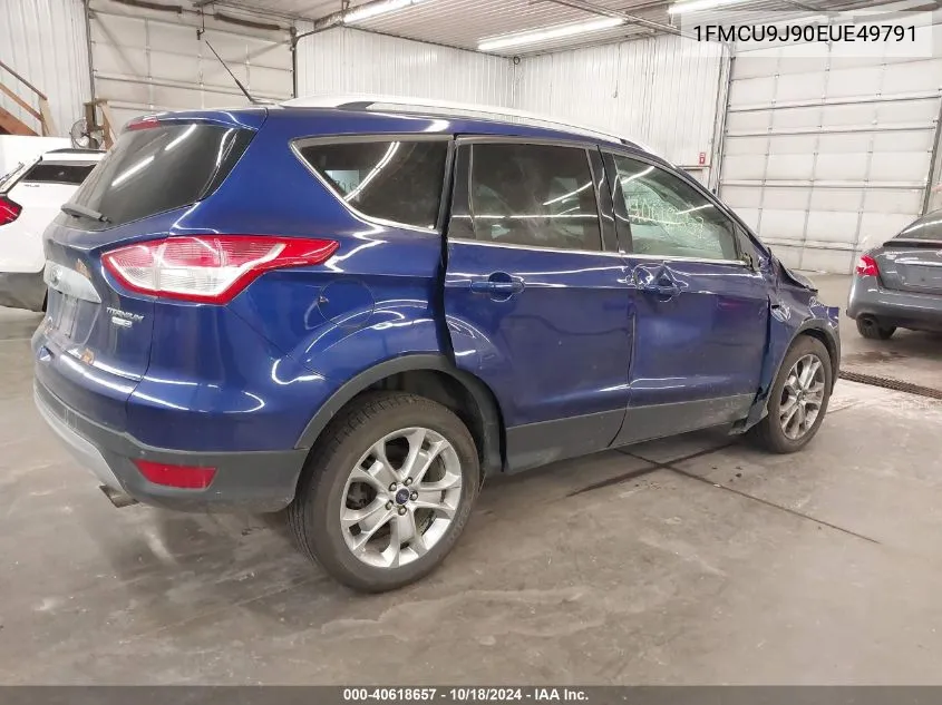 2014 Ford Escape Titanium VIN: 1FMCU9J90EUE49791 Lot: 40618657