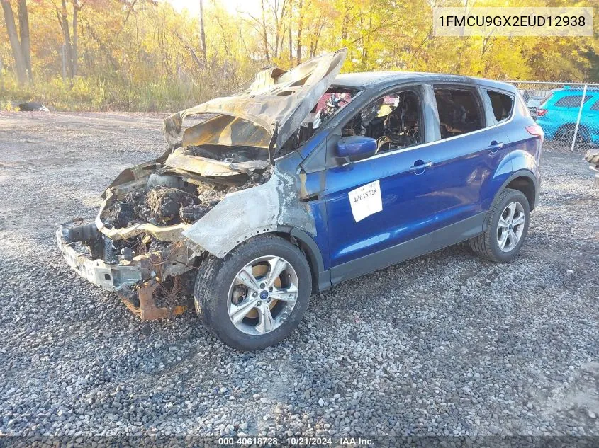 2014 Ford Escape Se VIN: 1FMCU9GX2EUD12938 Lot: 40618728