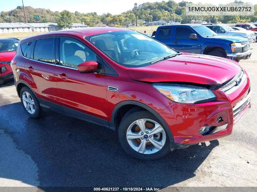 2014 Ford Escape Se VIN: 1FMCU0GXXEUB62752 Lot: 40621237