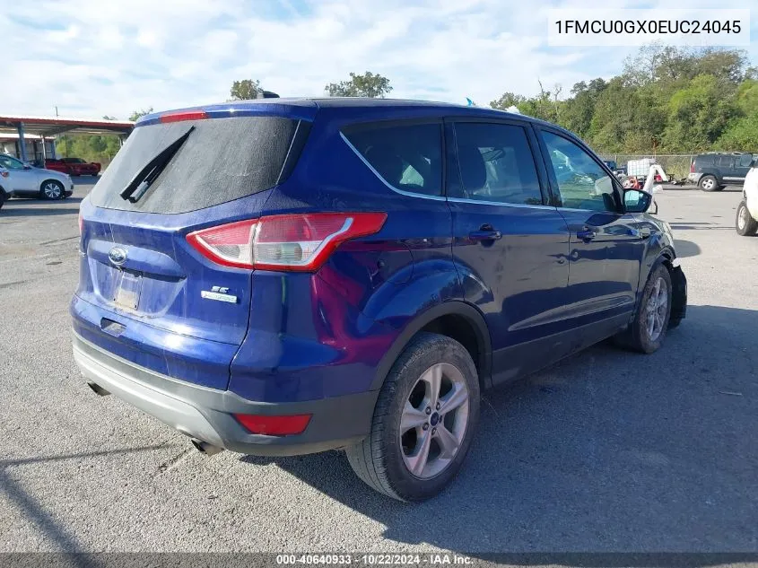 2014 Ford Escape Se VIN: 1FMCU0GX0EUC24045 Lot: 40640933