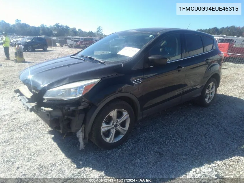 2014 Ford Escape Se VIN: 1FMCU0G94EUE46315 Lot: 40642143