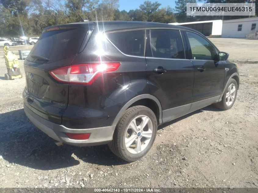 2014 Ford Escape Se VIN: 1FMCU0G94EUE46315 Lot: 40642143