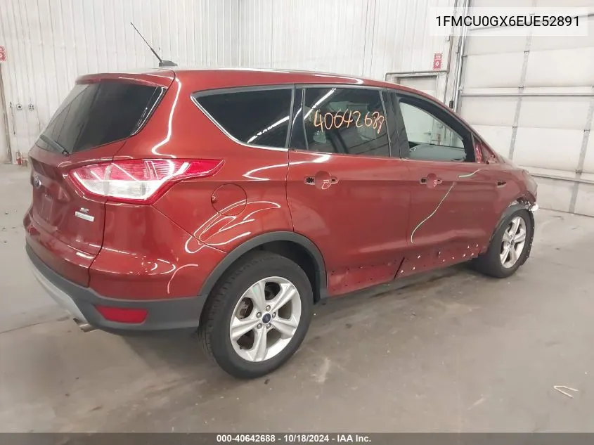 2014 Ford Escape Se VIN: 1FMCU0GX6EUE52891 Lot: 40642688