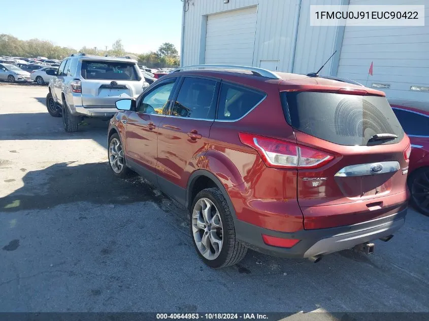 2014 Ford Escape Titanium VIN: 1FMCU0J91EUC90422 Lot: 40644953